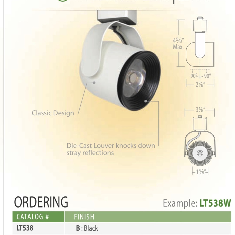 Case of 6 Track Light Heads